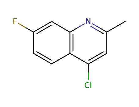 Molecular Structure of 18529-04-9 (4-CHLORO-7-FLUORO-2-METHYLQUINOLINE)