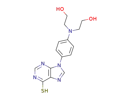 Molecular Structure of 16208-03-0 (9-{4-[bis(2-hydroxyethyl)amino]phenyl}-3,9-dihydro-6H-purine-6-thione)