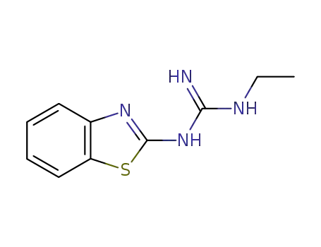 Molecular Structure of 18704-04-6 (Guanidine, 1-(2-benzothiazolyl)-3-ethyl- (8CI))