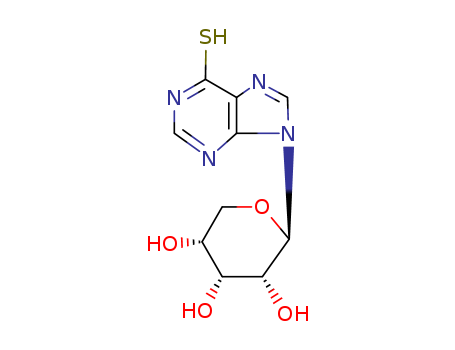 Molecular Structure of 18520-79-1 (6H-Purine-6-thione, 9-a-D-arabinopyranosyl-1,9-dihydro-(9CI))