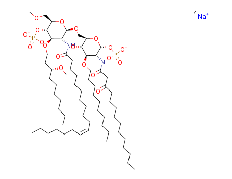 alpha-D-Glucopyranose, 3-O-decyl-2-deoxy-6-O-(2-deoxy-3-O-((3R)-3-methoxydecyl)-6-O-methyl-2-(((11Z)-1-oxo-11-octadecenyl)amino)-4-O-phosphono-beta-D-glucopyranosyl)-2-((1,3-dioxotetradecyl)amino)-,1-(185954-98-7)