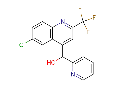 Molecular Structure of 18709-96-1 ([6-Chloro-2-(trifluoromethyl)-4-quinolinyl](2-pyridinyl)methanol)