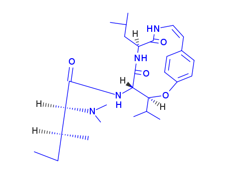 25350-22-5,Frangulanine,CeanothamineA (7CI); Frangulanine (8CI); Pentanamide,2-(dimethylamino)-3-methyl-N-[3-(1-methylethyl)-7-(2-methylpropyl)-5,8-dioxo-2-oxa-6,9-diazabicyclo[10.2.2]hexadeca-10,12,14,15-tetraen-4-yl]-,[3R-[3R*,4S*(2S*,3S*),7S*]]-; 2-Oxa-6,9-diazabicyclo[10.2.2]hexadecane,pentanamide deriv.; Daechuine S2