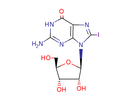 Guanosine, 8-iodo- cas  18438-99-8