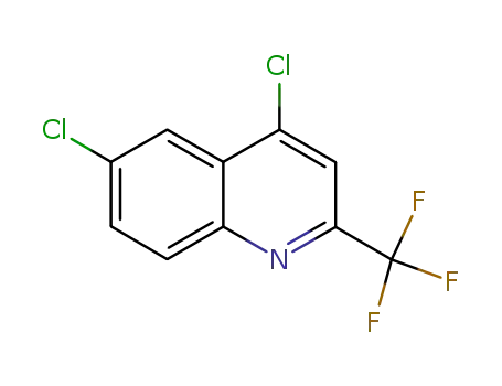 Molecular Structure of 18706-33-7 (4,6-DICHLORO-2-(TRIFLUOROMETHYL)QUINOLINE)