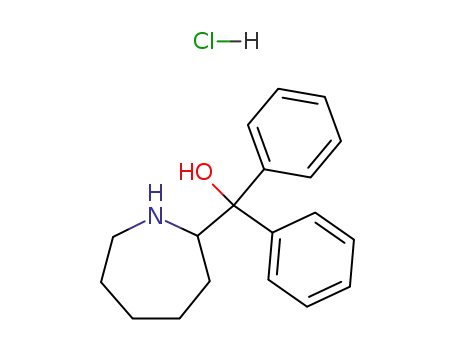 Molecular Structure of 16226-62-3 (azepan-2-yl(diphenyl)methanol hydrochloride (1:1))