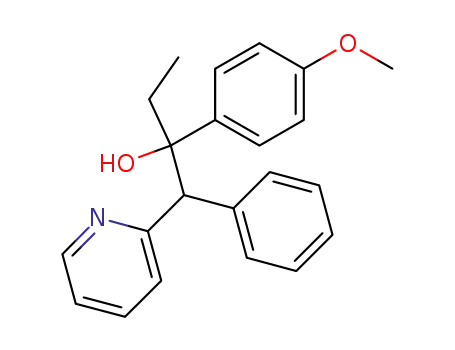 Molecular Structure of 16164-60-6 (2-(4-methoxyphenyl)-1-phenyl-1-(pyridin-2-yl)butan-2-ol)