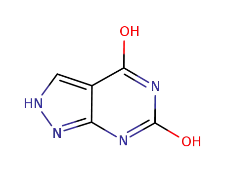 Molecular Structure of 184764-63-4 (1H-Pyrazolo[3,4-d]pyrimidine-4,6(2H,5H)-dione)