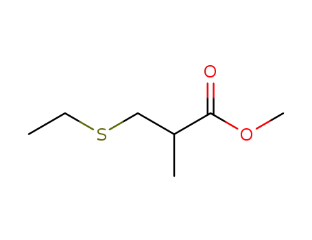 Molecular Structure of 18673-11-5 (methyl 3-(ethylsulfanyl)-2-methylpropanoate)