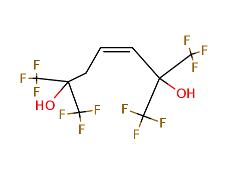 Molecular Structure of 16202-98-5 (3-Heptene-2,6-diol,1,1,1,7,7,7-hexafluoro-2,6-bis(trifluoromethyl)-, (3Z)-)