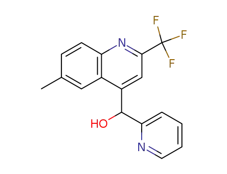 Molecular Structure of 18709-90-5 (6-Methyl-alpha-2-pyridyl-2-trifluoromethyl quinoline-4-methanol)