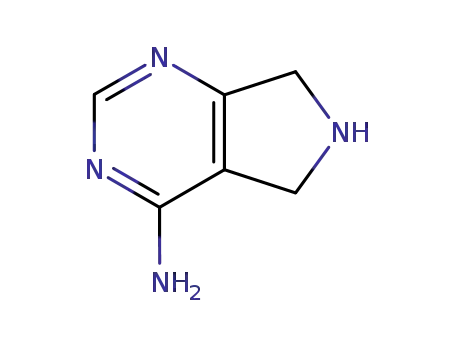 Molecular Structure of 1854-42-8 (4-Amino-6,7-dihydro-5H-pyrrolo[3,4-d]pyrimidine)