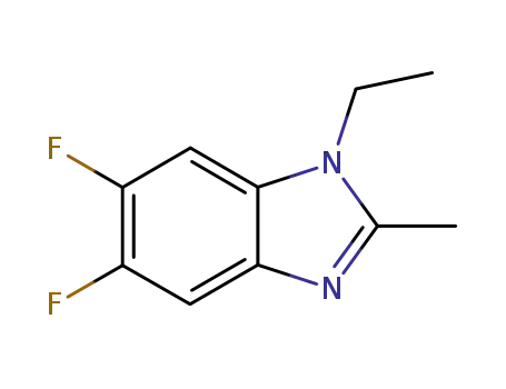 Molecular Structure of 1842-14-4 (Benzimidazole, 1-ethyl-5,6-difluoro-2-methyl- (7CI,8CI))