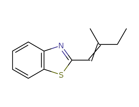 Molecular Structure of 1628-62-2 (Benzothiazole, 2-(2-methyl-1-butenyl)- (7CI,9CI))