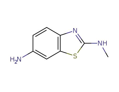 Molecular Structure of 16349-38-5 (Benzothiazole, 6-amino-2-(methylamino)- (8CI))
