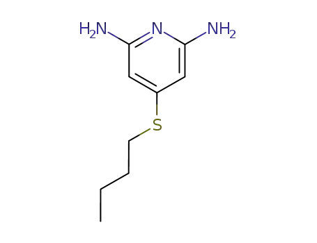 Molecular Structure of 18960-91-3 (Pyridine, 2,6-diamino-4-(butylthio)- (8CI))