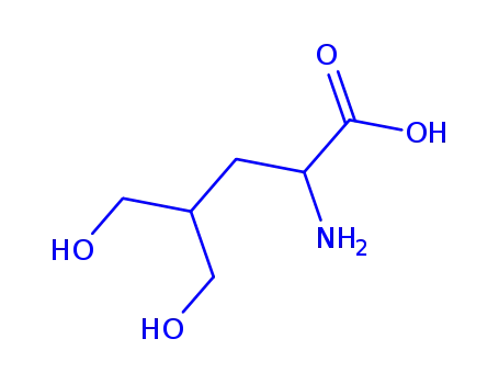 Molecular Structure of 163190-39-4 (L-Leucine, 5,5-dihydroxy- (9CI))