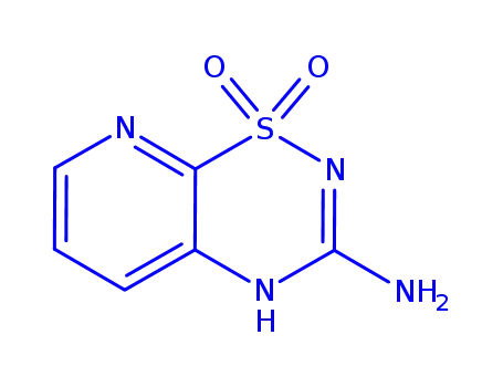 Molecular Structure of 163136-90-1 (2H-Pyrido[3,2-e]-1,2,4-thiadiazin-3-amine,1,1-dioxide(9CI))