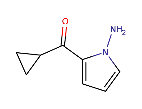 Molecular Structure of 163350-69-4 (Methanone, (1-amino-1H-pyrrol-2-yl)cyclopropyl- (9CI))