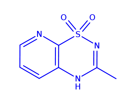 Molecular Structure of 163136-67-2 (2H-Pyrido[3,2-e]-1,2,4-thiadiazine,3-methyl-,1,1-dioxide(9CI))