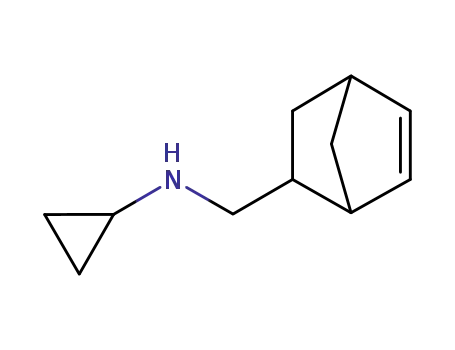 Molecular Structure of 16428-05-0 (N-(bicyclo[2.2.1]hept-5-en-2-ylmethyl)cyclopropanamine)