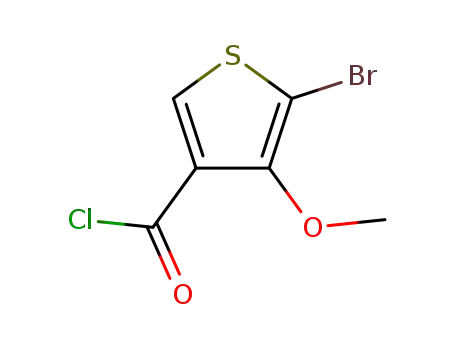 Molecular Structure of 162848-22-8 (5-BROMO-4-METHOXYTHIOPHENE-3-CARBONYL CHLORIDE)