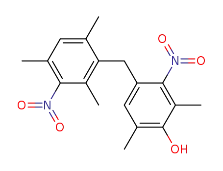Molecular Structure of 1887-69-0 (2,6-dimethyl-3-nitro-4-(2,4,6-trimethyl-3-nitrobenzyl)phenol)