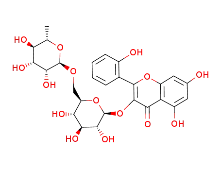 5,7-Dihydroxy-2-(2-hydroxyphenyl)-3-[3,4,5-trihydroxy-6-[(3,4,5-trihydroxy-6-methyloxan-2-yl)oxymethyl]oxan-2-yl]oxychromen-4-one