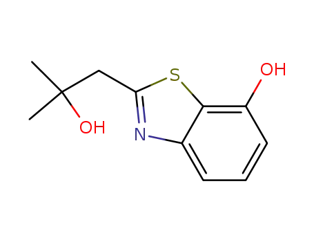 Molecular Structure of 163299-26-1 (2-Benzothiazoleethanol,7-hydroxy-alpha,alpha-dimethyl-(9CI))