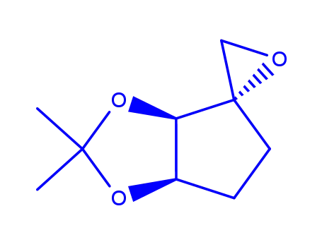 Molecular Structure of 163253-34-7 (Spiro[4H-cyclopenta-1,3-dioxole-4,2-oxirane], tetrahydro-2,2-dimethyl-, (3a-alpha-,4-alpha-,6a-alpha-)- (9CI))