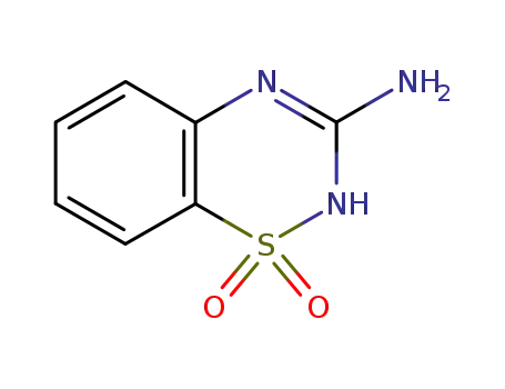 Molecular Structure of 16288-74-7 (4H-1,2,4-benzothiadiazin-3-amine 1,1-dioxide)