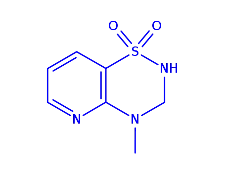 Molecular Structure of 163136-58-1 (2H-Pyrido[2,3-e]-1,2,4-thiadiazine,3,4-dihydro-4-methyl-,1,1-dioxide(9CI))