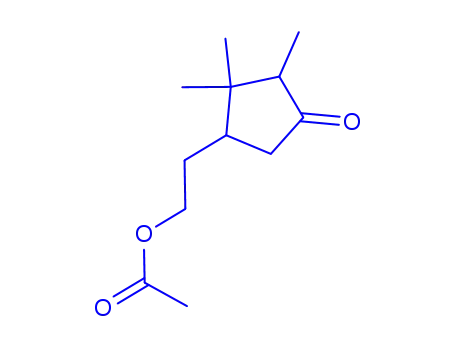 Molecular Structure of 1901-39-9 (2-(2,2,3-trimethyl-4-oxocyclopentyl)ethyl acetate)