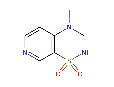 Molecular Structure of 163136-55-8 (2H-Pyrido[4,3-e]-1,2,4-thiadiazine,3,4-dihydro-4-methyl-,1,1-dioxide(9CI))