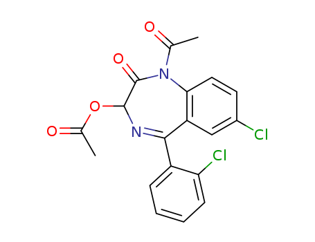 1-Acetyl-3-(acetyloxy)-7-chloro-5-(2-chlorophenyl)-1,3-dihydro-2H-1,4-benzodiazepin-2-one