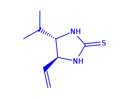 Molecular Structure of 188000-43-3 (2-Imidazolidinethione,4-ethenyl-5-(1-methylethyl)-,(4S,5S)-(9CI))