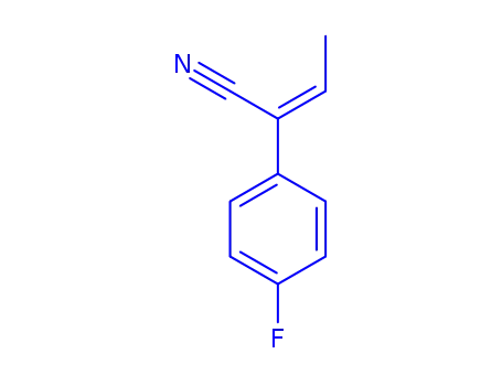 Molecular Structure of 190207-95-5 (Benzeneacetonitrile, alpha-ethylidene-4-fluoro-, (Z)- (9CI))