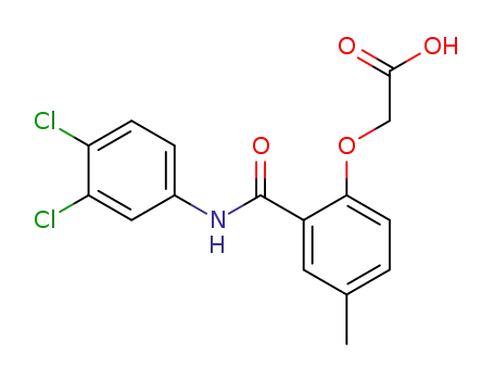 Molecular Structure of 16366-29-3 ({2-[(3,4-dichlorophenyl)carbamoyl]-4-methylphenoxy}acetic acid)