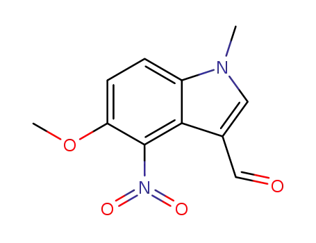 Molecular Structure of 191846-76-1 (5-METHOXY-1-METHYL-4-NITROINDOLE-3-CARBOXALDEHYDE)