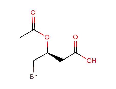 Molecular Structure of 191354-44-6 ((S)-3-ACETOXY-4-BROMOBUTYRIC ACID)