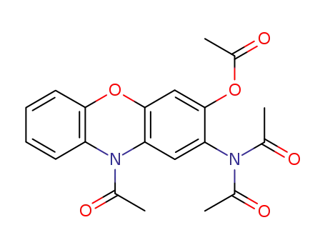 Molecular Structure of 59225-23-9 (<i>N</i>-(3-acetoxy-10-acetyl-10<i>H</i>-phenoxazin-2-yl)-diacetamide)