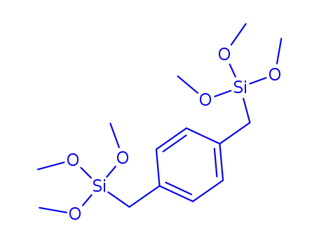 Molecular Structure of 193358-40-6 (P-BIS(TRIMETHOXYSILYLMETHYL)BENZENE)