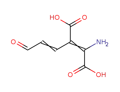 Molecular Structure of 16597-58-3 (2-amino-3-(3-oxoprop-1-enyl)but-2-enedioic acid)