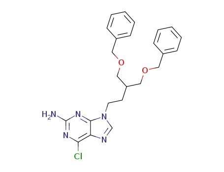 <sup>(2)</sup>-amino-9-(4'-benzyloxy-3'-benzyloxymethyl)butyl-6-chloro-9H-purine