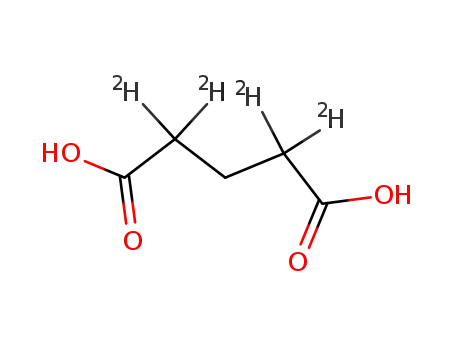 Molecular Structure of 19136-99-3 (PENTANEDIOIC-2,2,4,4-D4 ACID)