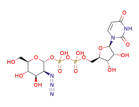 Molecular Structure of 1363386-22-4 (uridine 5'-diphospho-2-azido-2-deoxy-α-D-mannopyranoside)