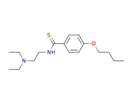 Molecular Structure of 16531-31-0 (p-Butoxy-N-[2-(diethylamino)ethyl]thiobenzamide)