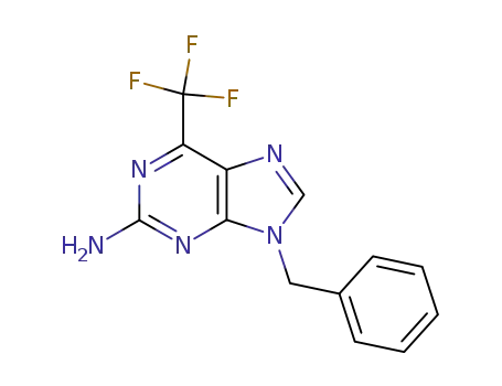 Molecular Structure of 1643-91-0 (9-benzyl-6-(trifluoromethyl)-9H-purin-2-amine)