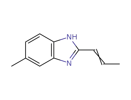 Molecular Structure of 19275-98-0 (1H-Benzimidazole,5-methyl-2-(1-propenyl)-(9CI))