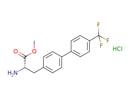 Molecular Structure of 191426-23-0 (2-Amino-3-(4''-(Trifluoromethyl)Biphenyl-4-Yl)Propanoate Hydrochloride)